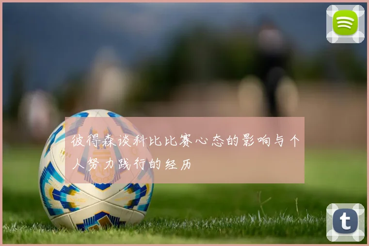 彼得森谈科比比赛心态的影响与个人努力践行的经历